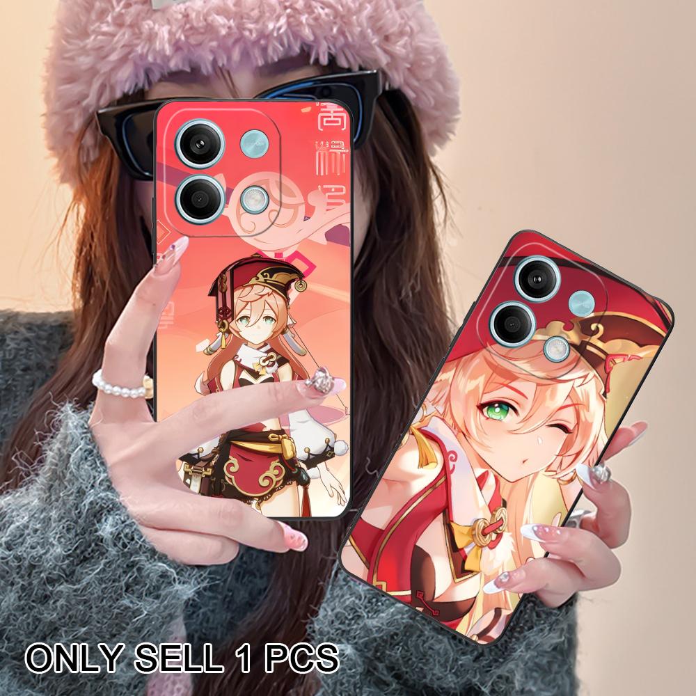 Game GI Yanfei Matte TPU Mobile Phone Case for POCO M7 M6 M5 M4 M3 X7 X6 X5 X4 X3 Pro GT 5G Colorful Printing Cover