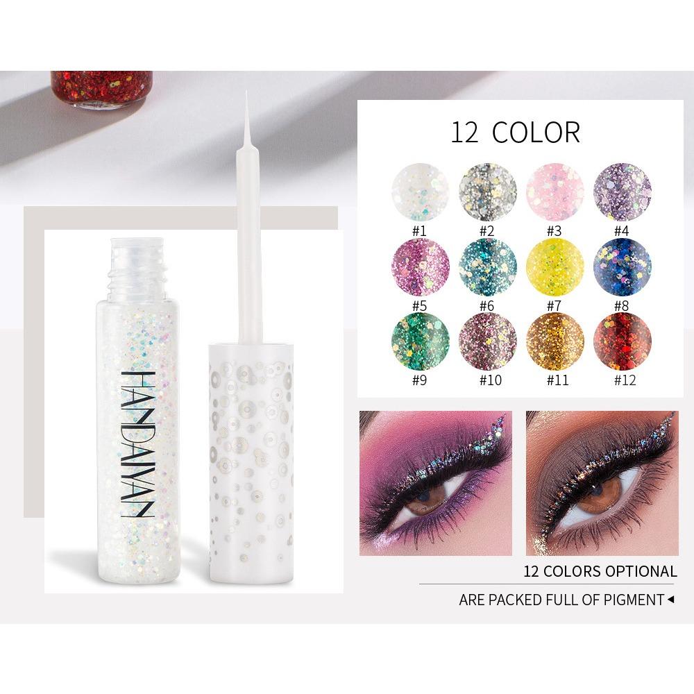 HANDAIYAN 12 Color Eyeliner Eye Shadow, Jelly Jelly, Colorful Eye Makeup Eyeliner Eye Shadow