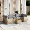 VidaXL Garden Lounge Set with Cushions 8 Pcs, Patio Sofas, Patio Furniture Set, Outdoor Furniture, Beige 3224918