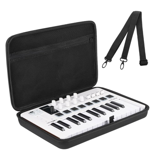 Musiin Premium Velvet Hardshell Case for Arturia MiniLab 3, MiniLab MkII 25 Slim Keyboard Controller Cover, MIDI Controller Synthesizer