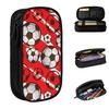 Football Soccer Patten Pencil Cases Pencil Box Pen for Student Big Capacity Bag School Supplies Gifts Stationery