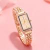 Fashionable simple women's quartz watch rectangular large dial, suitable for daily wear, anniversaries, Christmas gifts