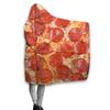 Pizza Gourmet Printing Soft Flannel Warm Hooded Blanket Home Outdoor Office Essential Blanket
