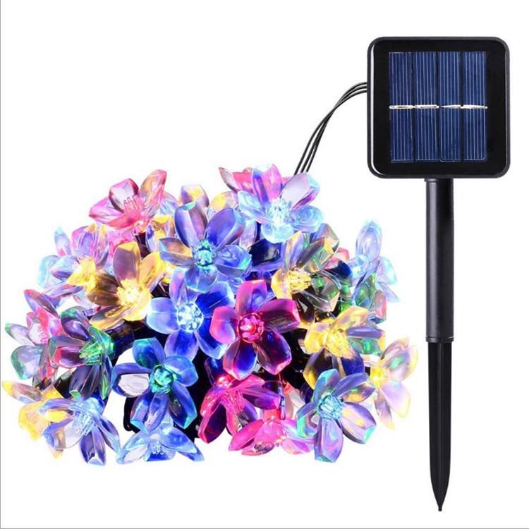 Outdoor Solar Sakura String Lights for Garden & Camping Atmosphere