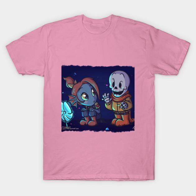 T-Shirt Damen Wasserfall Undertale Harajuku Print Kawaii T-Shirt Sommer Kurzarm Damen T-Shirt Top T-Shirt