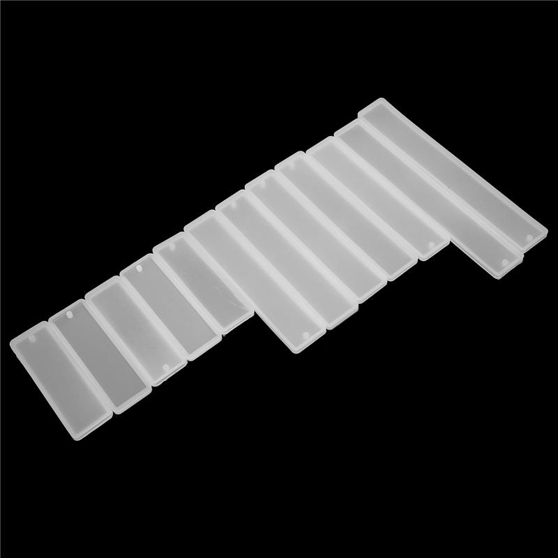 60 Pcs Rectangle Silicone Bookmark Mold DIY Bookmark Mould Making Epoxy Resin Jewelry