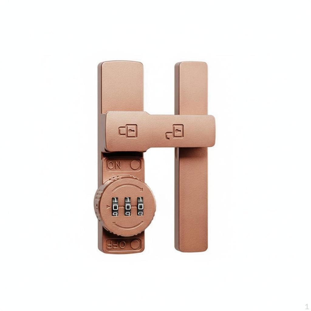 Drill Combination Latch Easy Installation Keyless Hasp Lock Zinc Alloy Construction 90 Degree