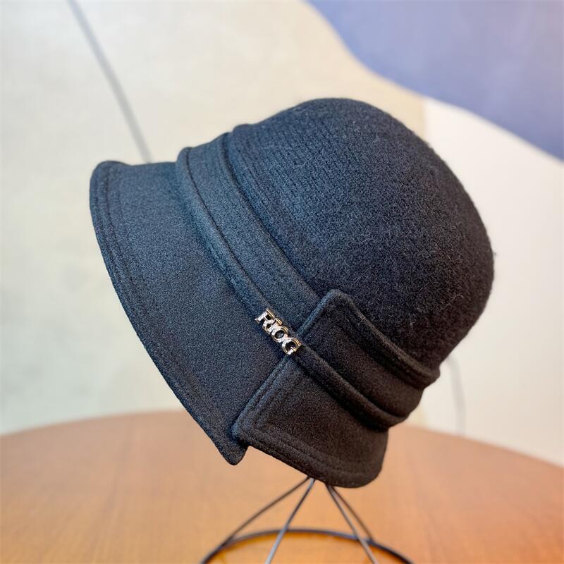 

Осень и Зима Новая Шляпа-Ведро с Бантом Женская Вязаная Шляпа-Котелок Зарубежный Досуг Уличная Теплая Шерстяная Шляпа Adjustable чёрный