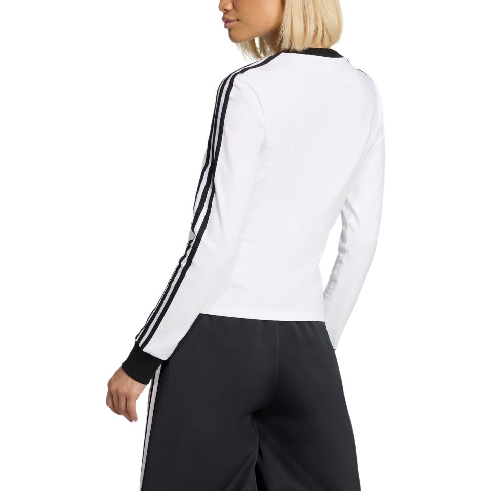 Adidas Originals 3 Stripes Firebird Adicolor Series Knitted Round Neck Slim Fit Long Sleeve T-Shirt Women tops KD3688