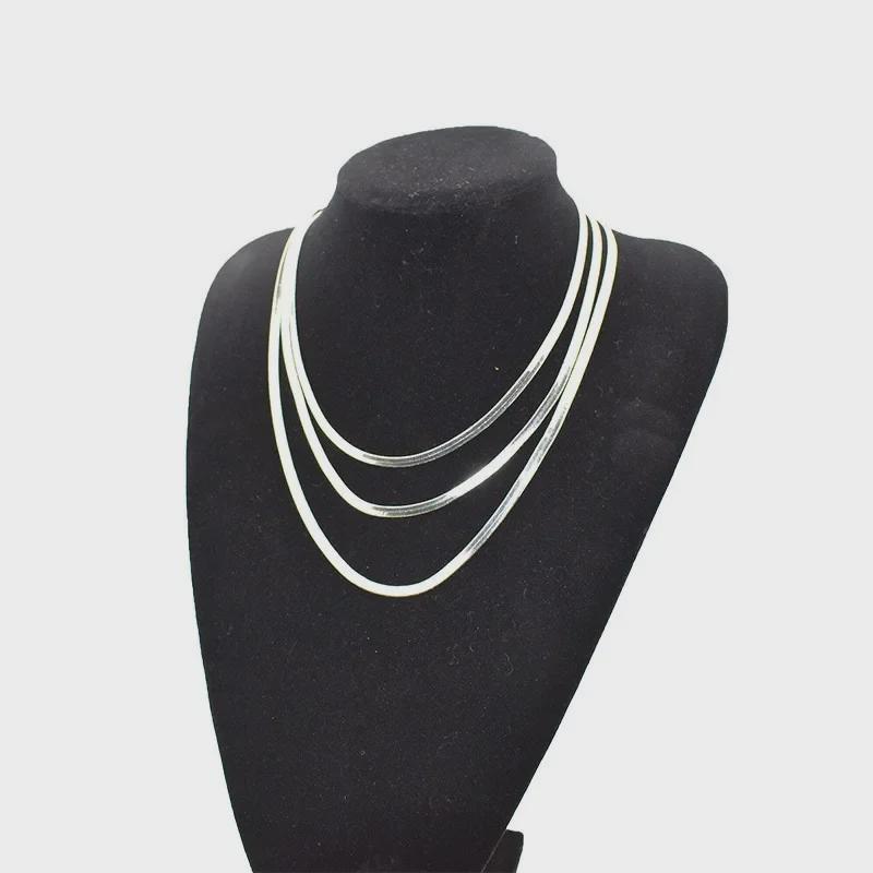 Unisex Stainless Steel Blade Snake Chain Necklace - Fashion Pendant Accessories In Stock