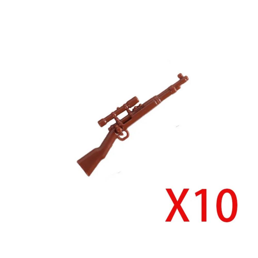WWI WWII Building Blocks Soldiers Military Accessories Bomb Two-color Gun Mini Brick Weapons Gift Toy AKM Helmet RPG Grenad X026