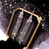 Elegant Long Diamond Tassel Earrings Super Fairy Style for Women Internet Celebrity Earrings