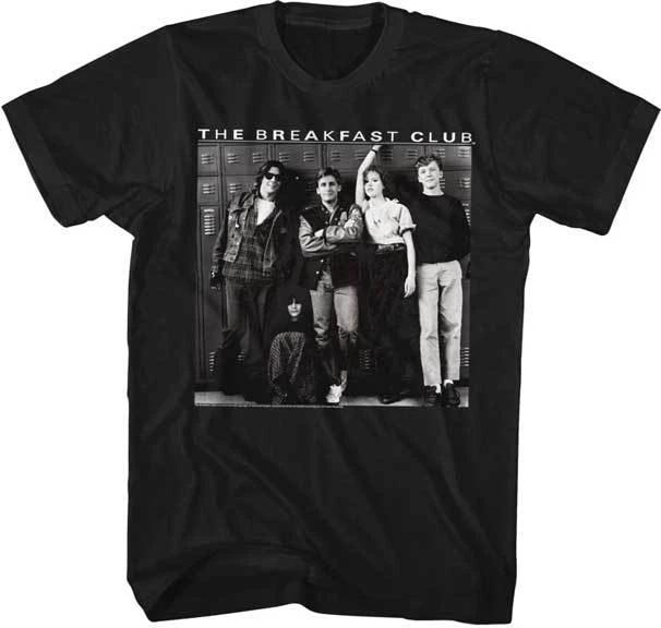 The Breakfast Club Leaning On Lockers Men s T Shirt Classic Movie L