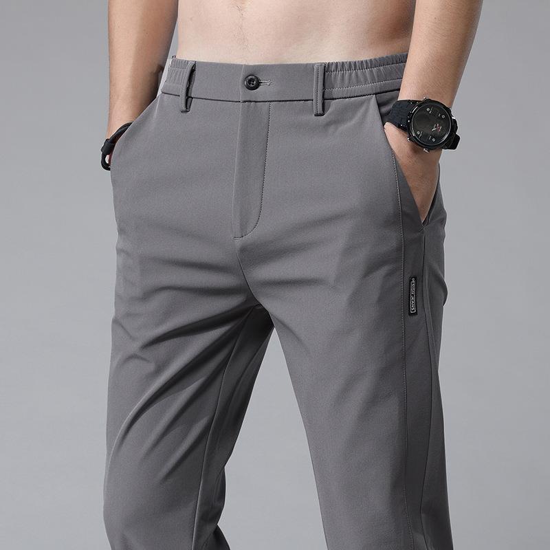 Spring Summer Ultra-thin Men's Stretch Slim Straight Casual Pants High Quality Fashion Breathable Golf Sports Trousers