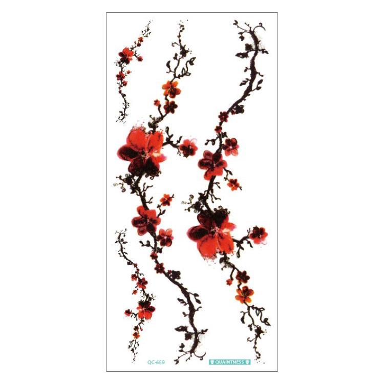 Ruikalong Succubus 3D Waterproof Tattoo Stickers - Small Fresh Design 210x100 mm
