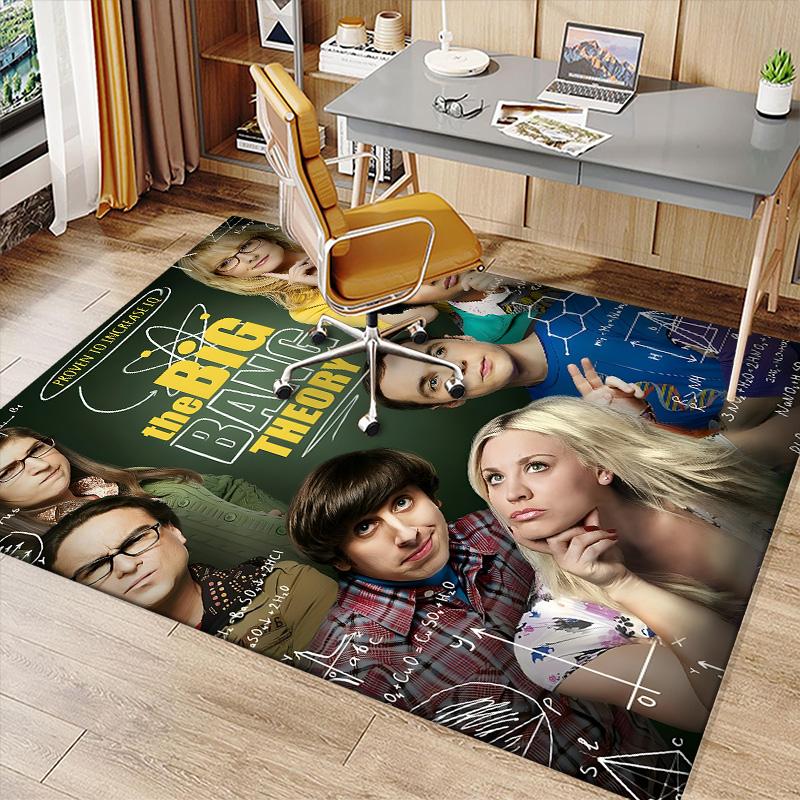 The Big Bang Theory Printed Absorbent Washable Carpet, Non-Slip Bathroom Mats, Kitchen Rugs, Yoga Mat,Living Room Entrance, Camping Picnic Rugs