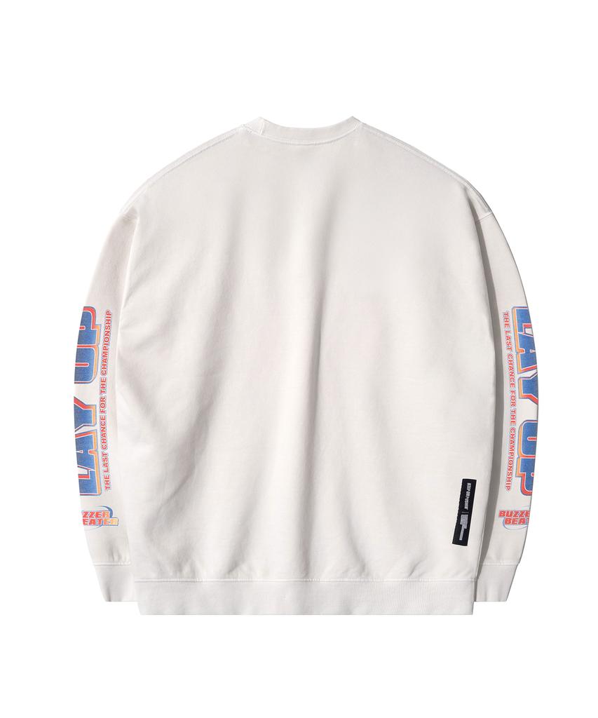 QT8 GARMENTS Rg Buzzer Beater Vintage Washed Sweatshirt (Ecru)