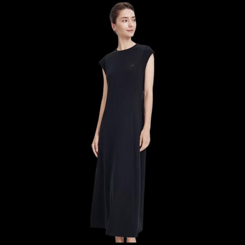 Navigare Women s Light Luxury Round Neck Midi Dress S