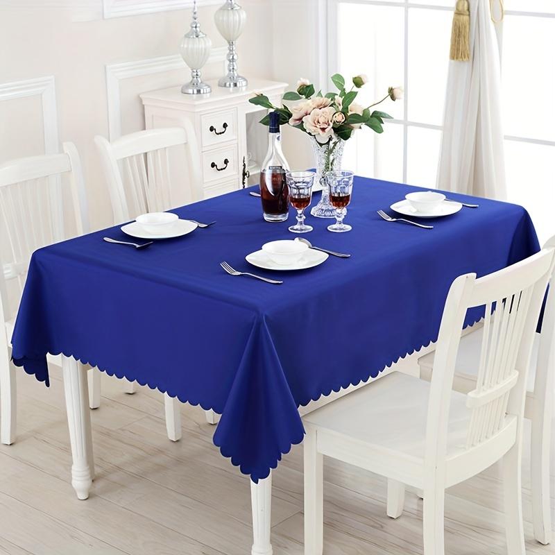 100% Polyester Tablecloth, Kitchen, Restaurant, Party, Holiday Table Decoration, Solid Color Tabletop Cover, Natural Fabric
