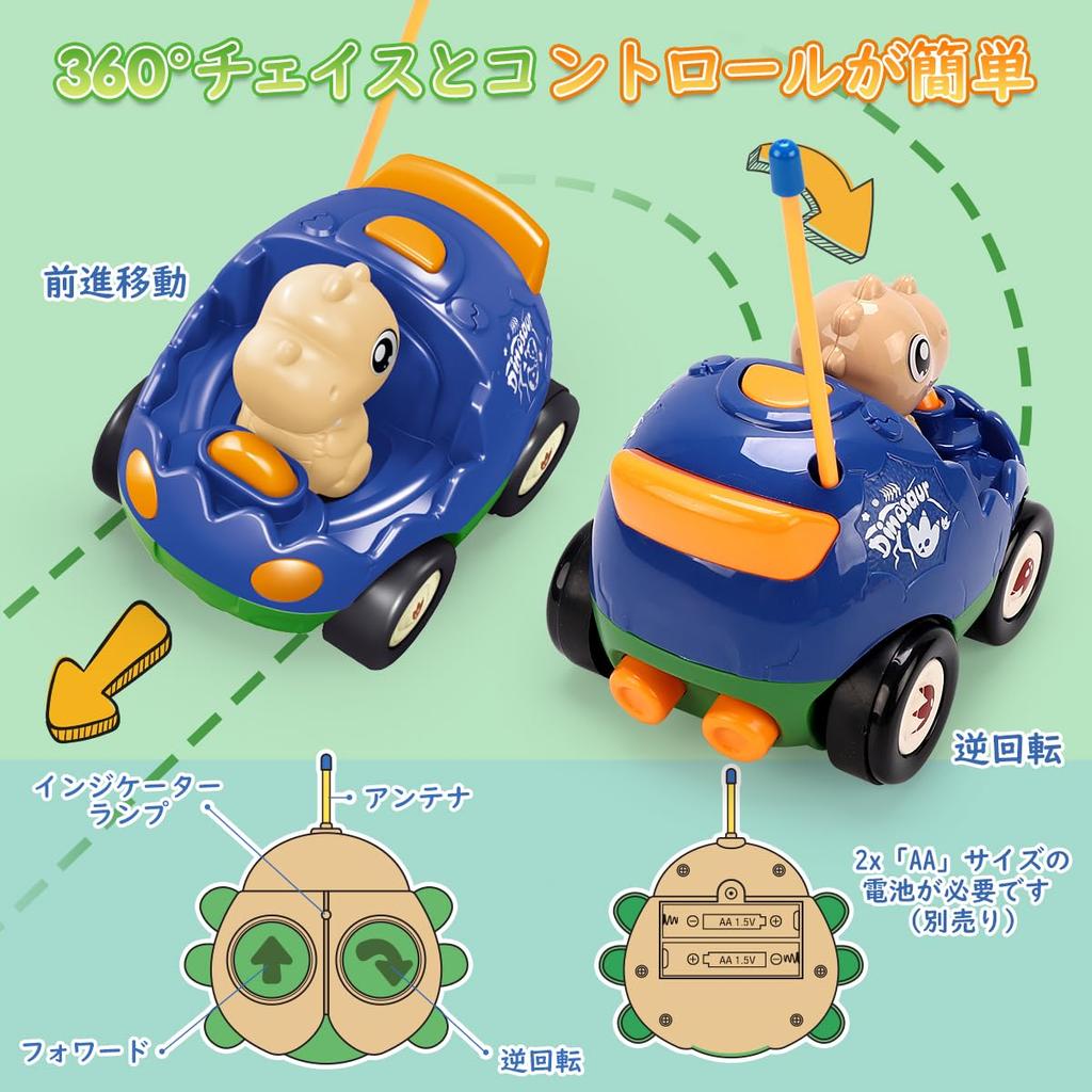 KaeKid Remote Control Car Toy for Year Dinosaur Toy for Electric RC Remote Control Car with LED Lights and Popular for Kids Ages and Boys and Birthday