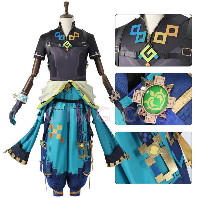 Genshin Impact Kinich Cosplay Costume Adult Carnival Uniform Anime Halloween Party Costumes Masquerade Women Game