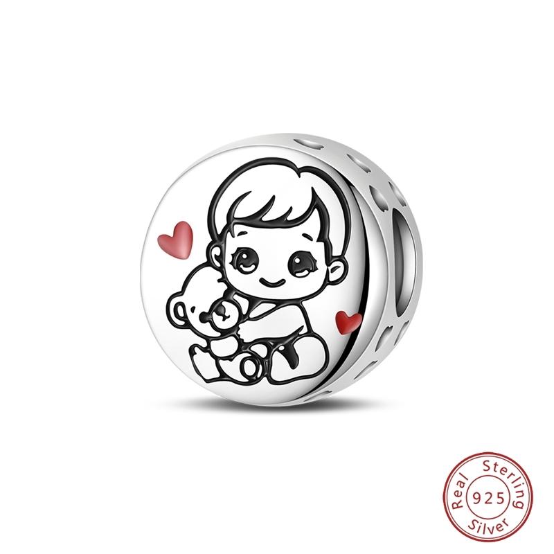 

100% Copper Cat Elephant Capybara Bear Swan Easter Egg Love Charms Beads Fit 3Mm Original Bracelets Diy Jewelry