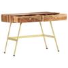 Solid Acacia Wood Desk with Drawers 100 X 55 X 75 Cm