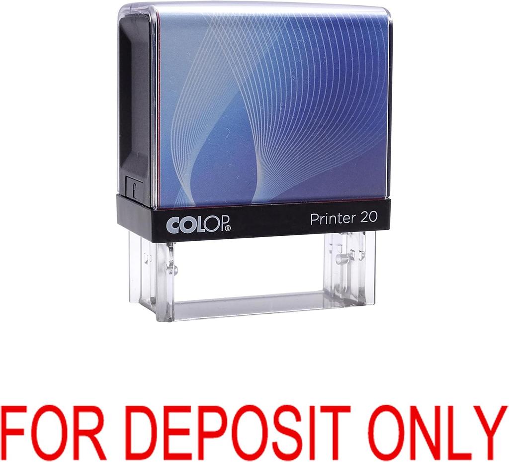 Printtoo Self Inking Rubber Stamp - Pre-Inked Office Stamp - Stationary Stamp - COLOP P20 Mini Stamper - Business Stamp - Refillable