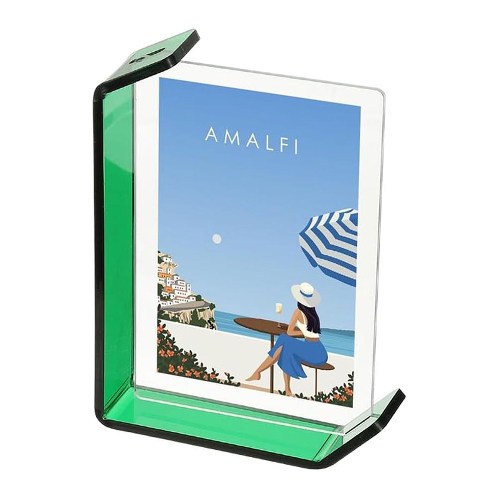 Tabletop Stands Acrylic Photo Frame For Home Decor Multicolor L Shaped Design Double Orientation Vertical And Horizontal