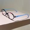 Vintage Oval Reading Glasses Women Fashion Cute Patchwork Rim Prescription Optical Frames Blue Light Blocking Eyeglasses