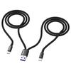 1m 2-in-1 Data Cable Type C Micro Fast Charging Cable Y Splitter 5A Fast Charging Cable for Samsung Huawei Xiaomi Wire Cords