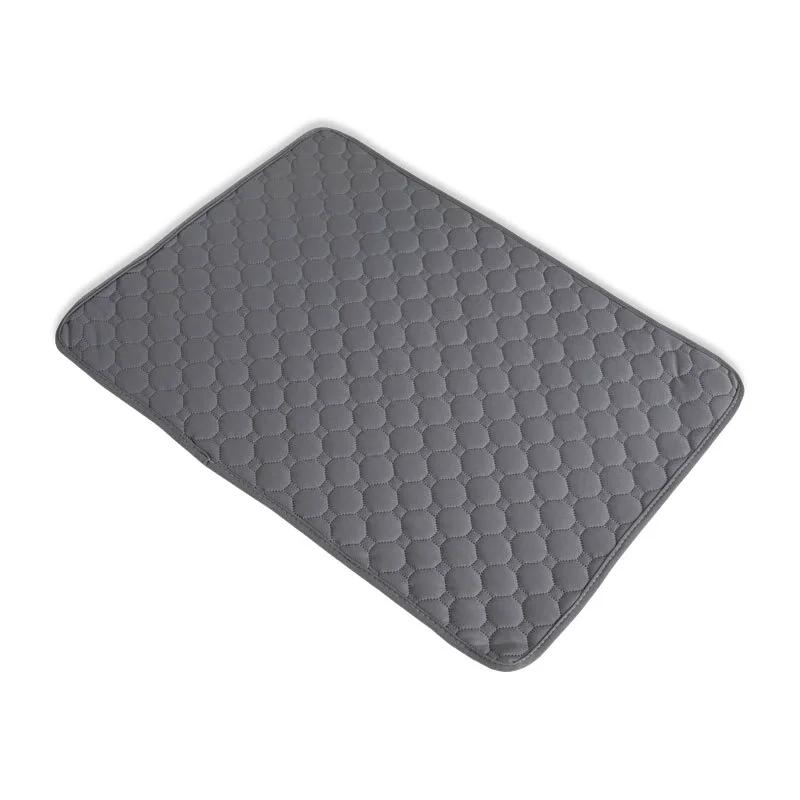 

Dog Pee Pad Reusable Washable Dog Urine Mat Car Seat Floor Sofa Waterproof Absorbent Puppy Cat Training Diaper Mat Pet Supplies 35x50cm серый