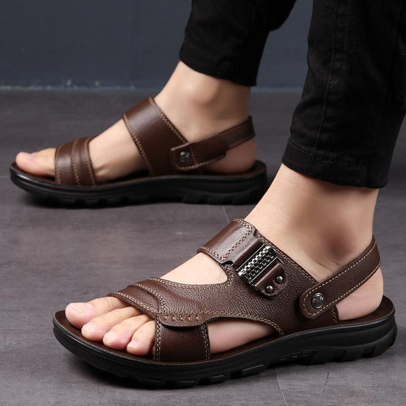 Sandali Estivi Primaverili Sandali Outdoor Casual Fondo Spesso Antiscivolo Scarpe da Spiaggia Sandali Ciabatte Uomo Doppio Uso