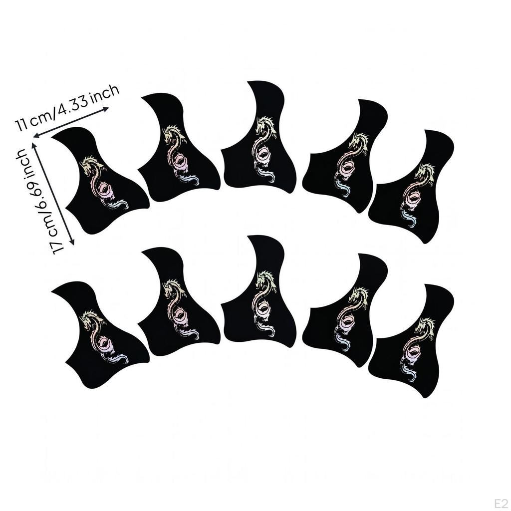 10 Pieces Sound Hole Pickguard Self Guitar Cover Shielded Grape