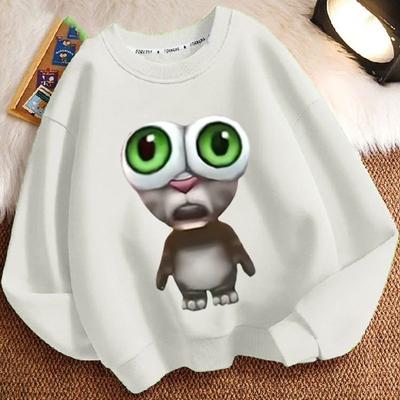 Children's Fashion John's Farm Hoodies for Autumn and Winter, Loose Round-neck Hoodies for Boys and Girls