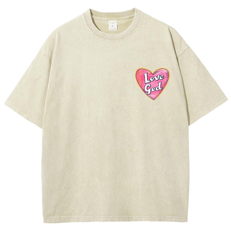 Minimalist Style Women's Oversized T-Shirt Vintage Washed Fabric High Quality Half Sleeve Everyday Casual Commuter Top