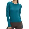 Autumn and Winter New Style Quick-drying Seamless Long-sleeved Women's Round-neck Slim Fitness Wear Tight-fitting Design Casual Yoga Wear Top