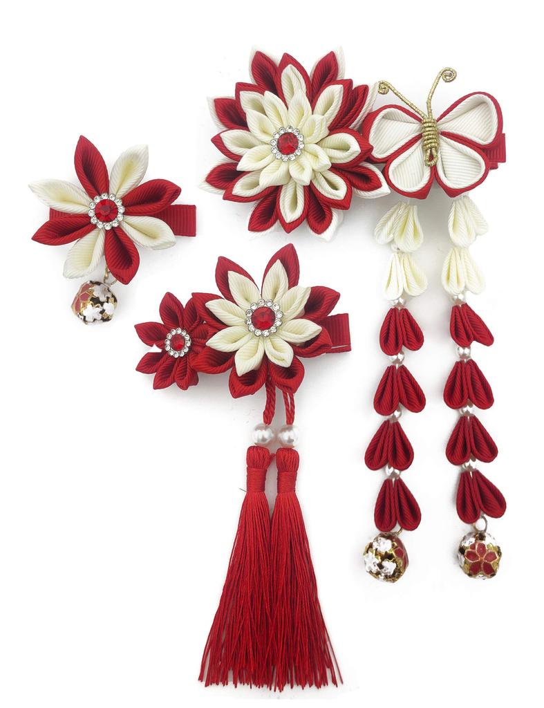 JZOON Hair Ornament Set with Cherry and Butterfly Perfect for and Other and Other Japanese Includes Available In and Includes 12 Handmade Hair