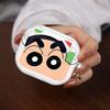 Cute Crayon ShinChan Case For Samsung Galaxy Buds 2Pro 2 4Pro 4 Pro Live 3Pro 3 FE Clear Earphone Cases Cover With Hook