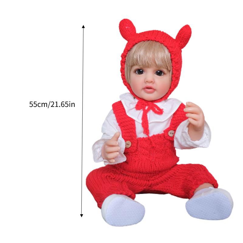 

Реборн 55 см Силиконовая кукла для имитации Переодевающаяся игрушка Компаньон для купания ребенка Детский подарок