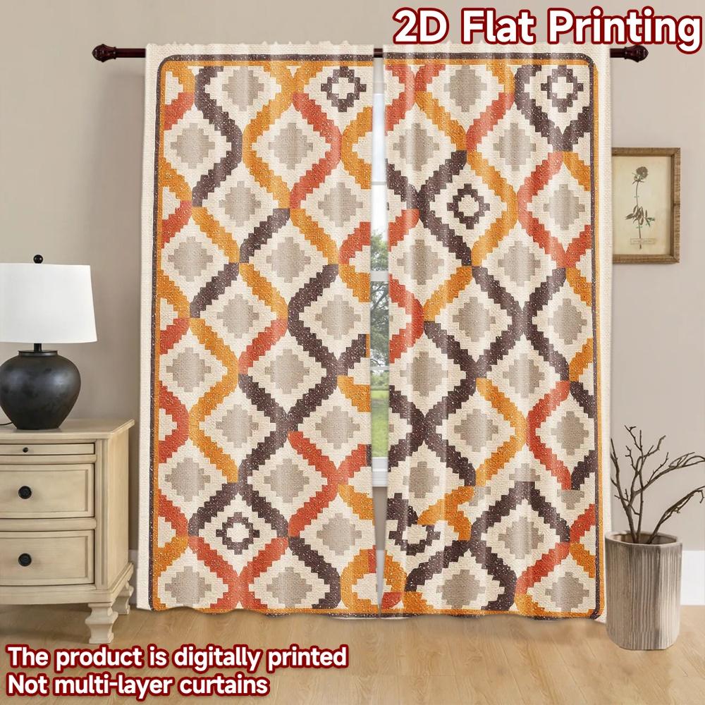 2D flat Photography Backdrop Photography Backdrop Geometric Linked Diamonds 100% Polyester Festive Holiday Perfect for