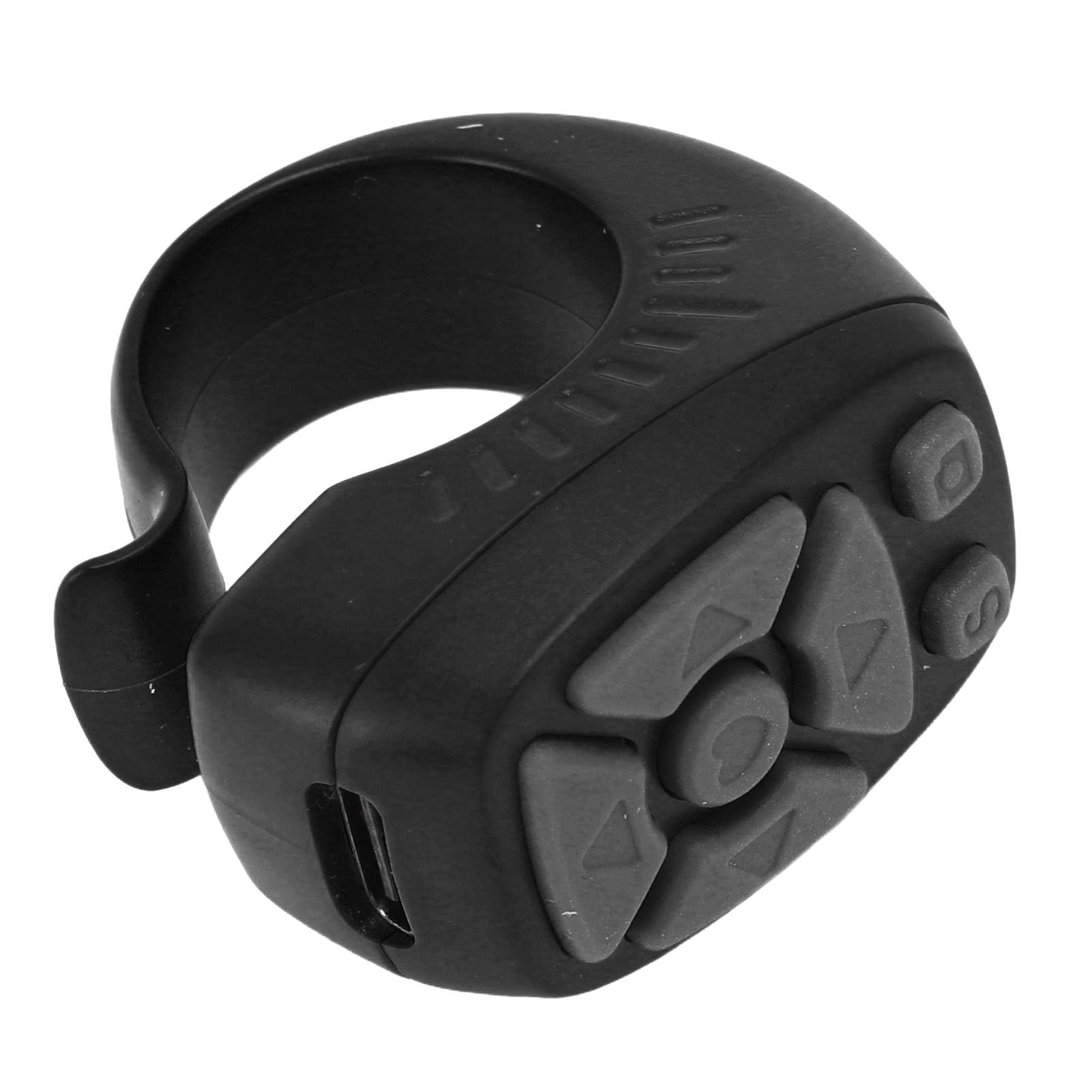 

Кольцо-пульт управления на палец, беспроводной Bluetooth-видеоконтроллер, 7 кнопок для прокрутки TikTok, темный чёрный