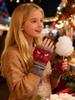 Thermal Winter Gloves Warm Cute Cat Fingerless Gloves Unisex Anti-Cold Thickened Touchscreen Mittens