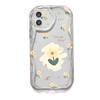 Yellow flower applies to iPhone15promax mobile phone case Apple 14 cream wave 12/13 soft case 11