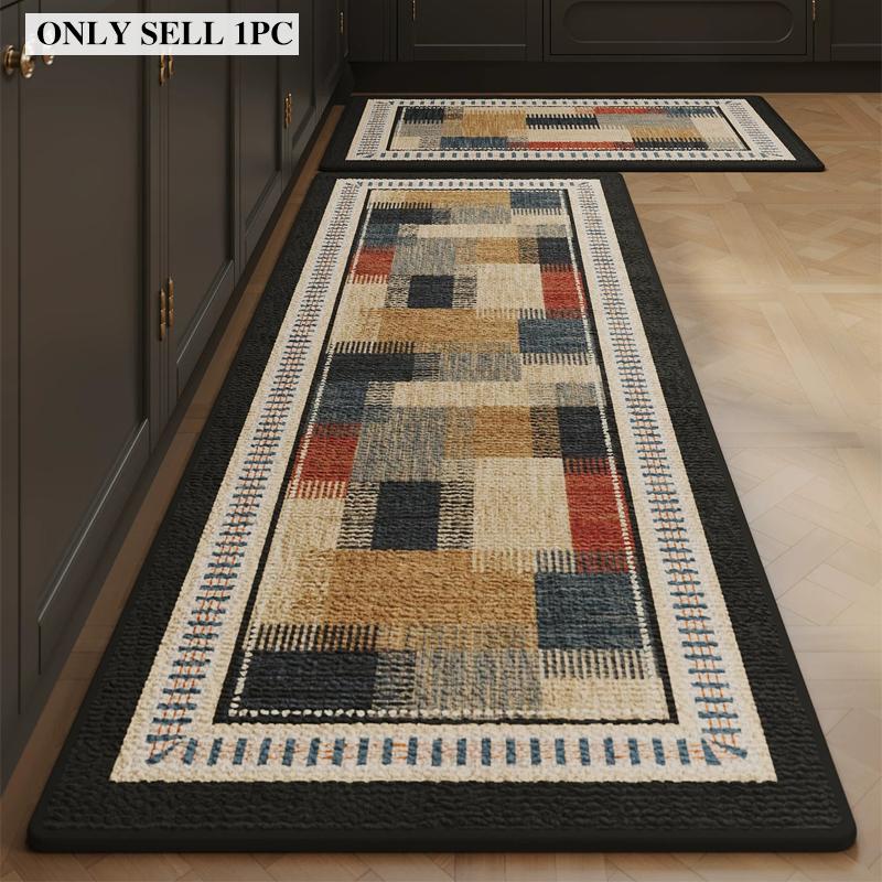 Kitchen Rug Anti-slip Stain-resistant Wear-resistant Foot Mats Solid Color Carpet Long Size Rugs Home Decor Alfombra De Cocina