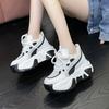 Spring new explosive mesh dad shoes inner height increase sports women's shoes mesh shoes women breathable thick-soled white shoes women