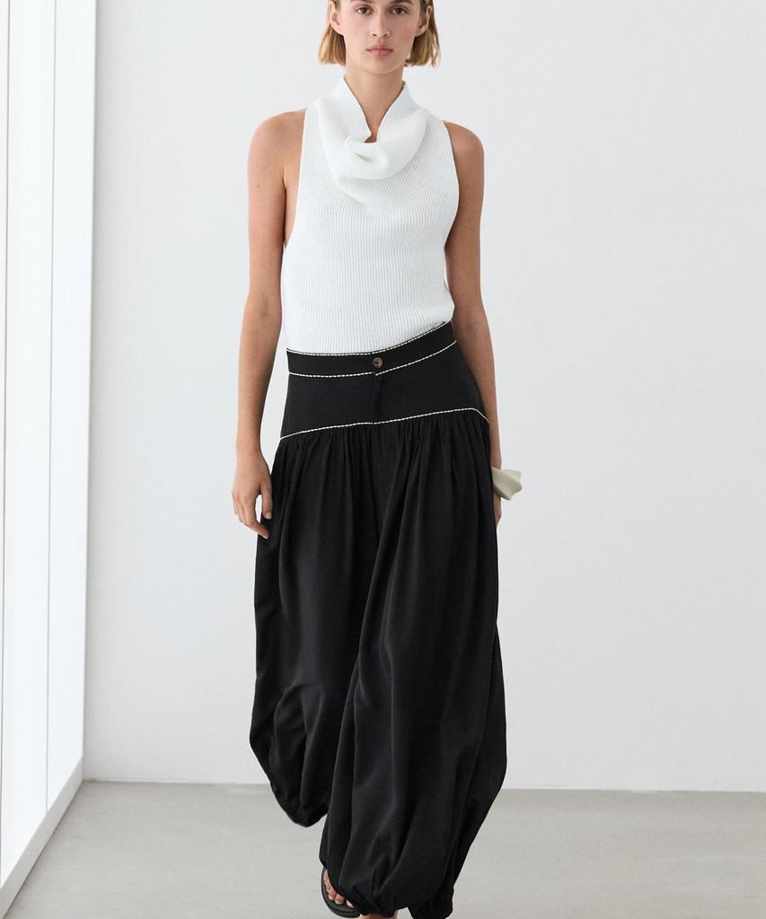 Masimodutti Contrast Fluid Pants