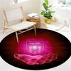Sunderland Association Football Club Round Area Rug,Carpet Rug for Living Room Bedroom Sofa Playroom Decor,Non-slip Floor Mat