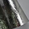 High Glossy Electroplated Forged Carbon Fiber Silver Car Decals for Vehicle Wraping Vinyl Wrap Sticker On the Hood Auto Stickers
