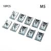 10Pcs Anti Vibration License Plate Screw Clips Stainless Steel Fasteners Spring Steel U Type Clip for Auto Plate